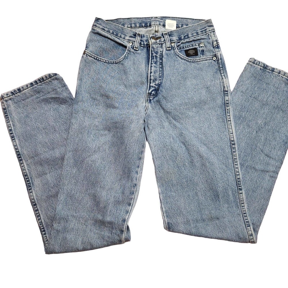 HARLEY Davidson Jeans 30/36 light wash high waisted vintage straight leg